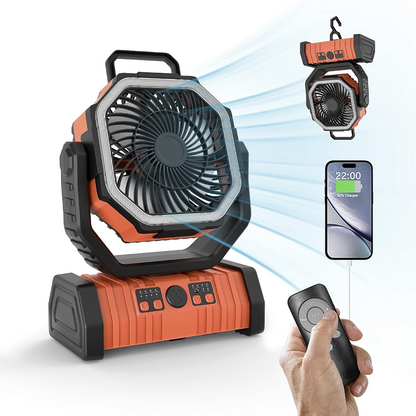 Outdoor Draagbare Powerbank LED Licht Campingventilator