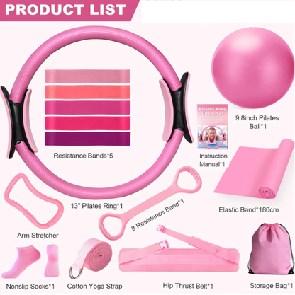 13-delige yoga- en pilates set