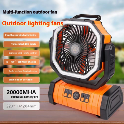 Outdoor Draagbare Powerbank LED Licht Campingventilator