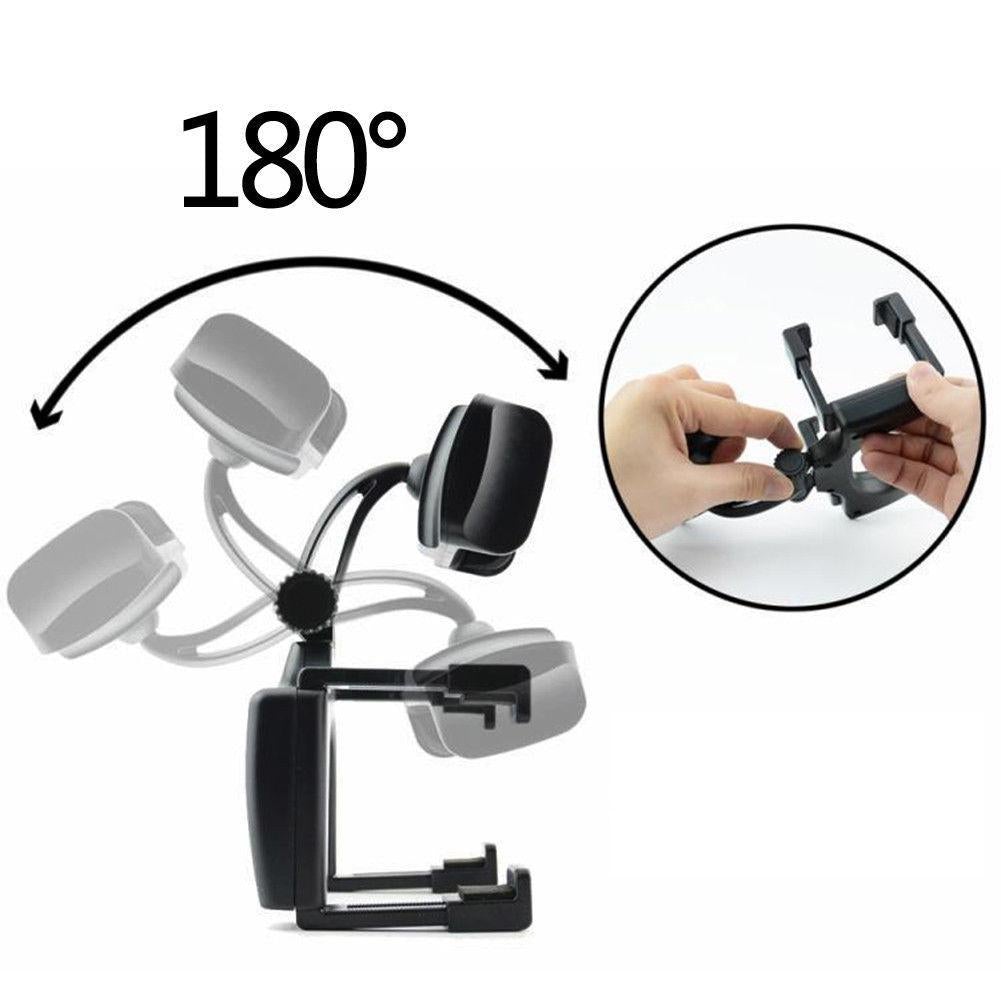 360° telefoonhouder voor achteruitkijkspiegel