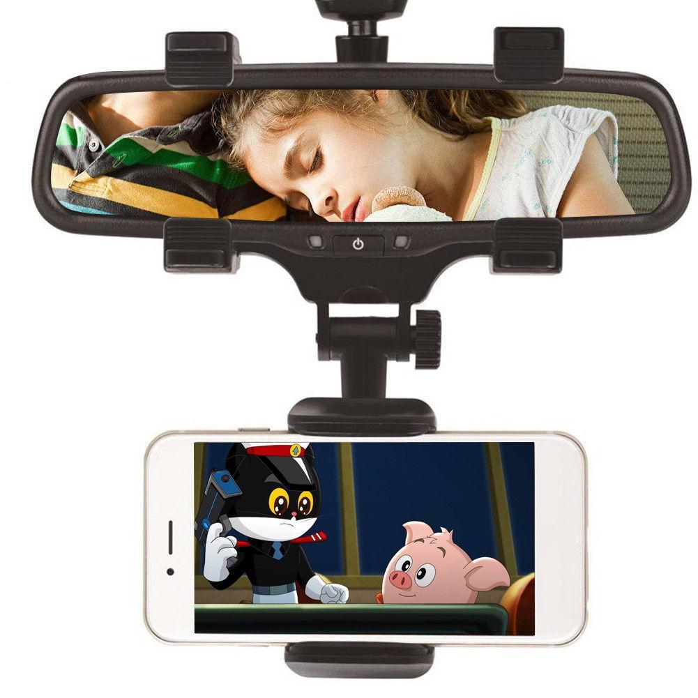 360° telefoonhouder voor achteruitkijkspiegel
