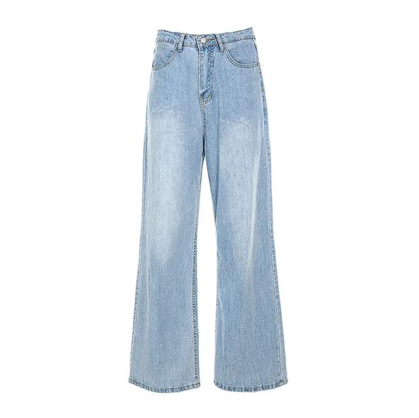 Dames High Waist Wide Leg Jeans