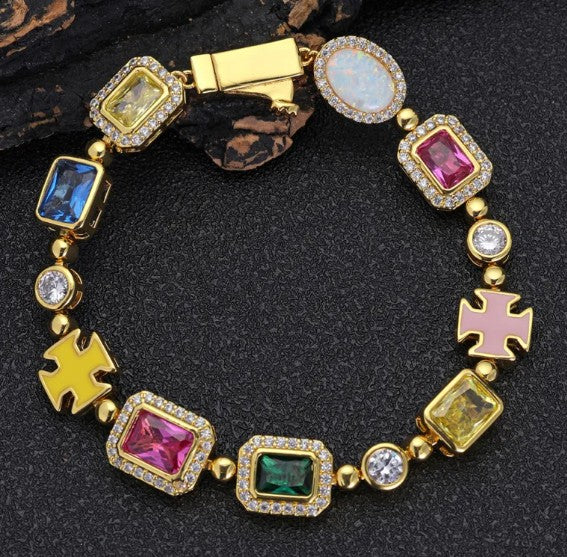 Vergulde Hip-Hop Edelsteen Ketting